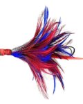 señuelo pesca blood azul y rojo cabeza espiral roja