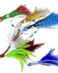 pack de 4 señuelos para la pesca de grandes tunidos,con colores variados