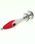 Señuelo garrapata para pesca de calamar, sepia y pulpo – Señuelo blanco con cabeza roja y potera resistente, crystal·bait