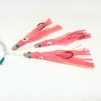 señuelo pesca metralleta flame glow