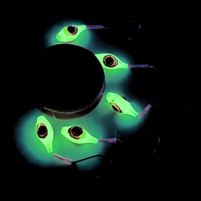 señuelo pesca a fondo mini panxona 5 anzuelos fosforescente