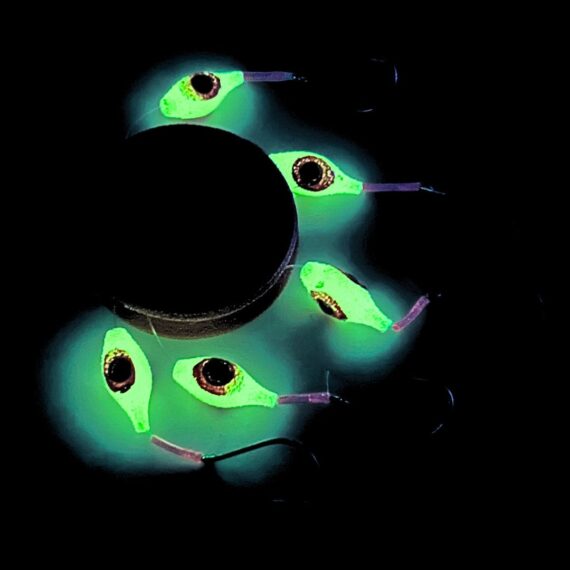 señuelo pesca a fondo mini panxona 5 anzuelos fosforescente