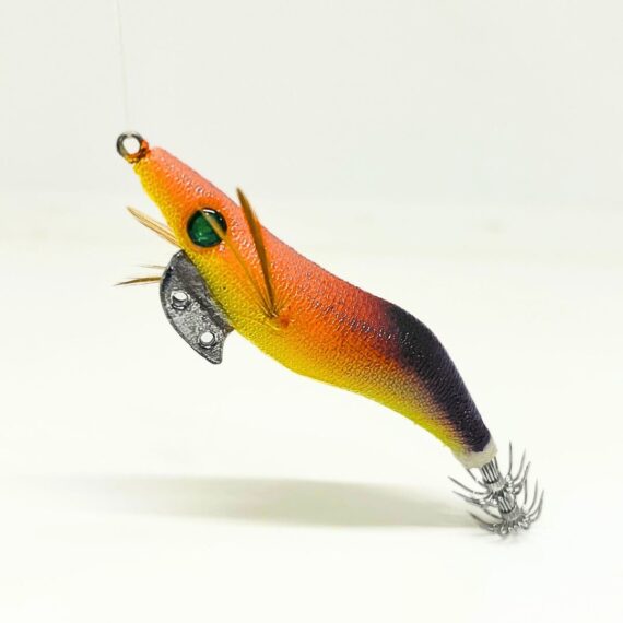 señuelo crystal egi cabeza naranja y negro