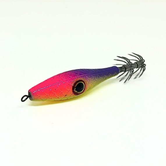 señuelo pesca para calamares, sepias y pulpos, garrapatas calamar, rosa, amarillo y lila