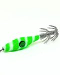 señuelo pesca para calamares, sepias y pulpos, garrapatas calamar, color en espiral verde y blanco