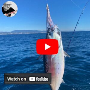 pesca bacoreta a currican de superficie con señuelo de pesca Flash