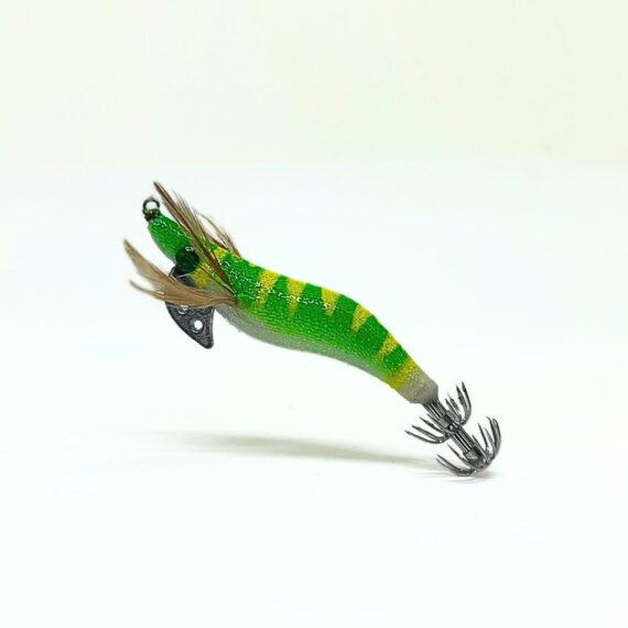señuelo pesca sepia crystal egi taxi verde amarillo amaño S